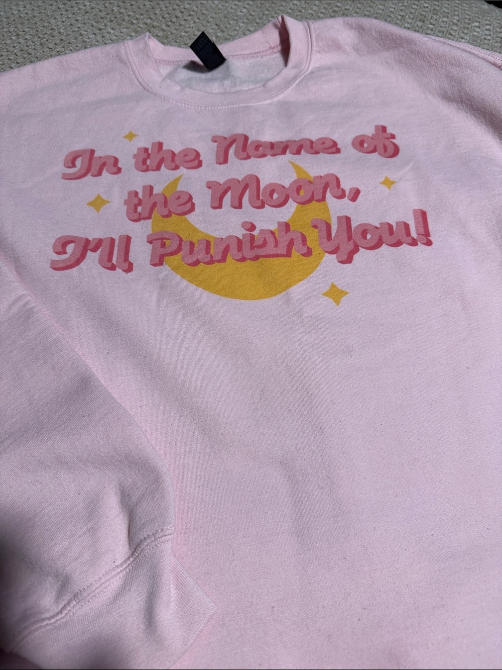 Sailor Moon Pink Graphic Sweatshirt with in Size X-Large